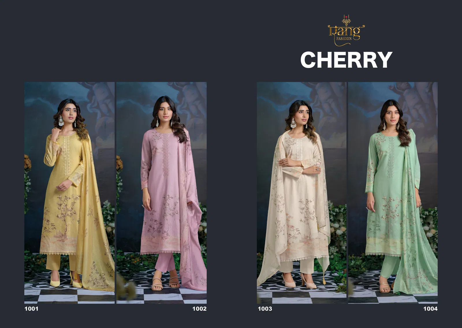 Cherry By Rang Viscose Linen Printed Salwar Kameez Exporters In India